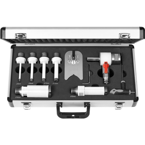 Carat ET Diamantboorset met waterspoelkop & centreerhulp Ø6-8-10-12-25-36mm - ETSET04000