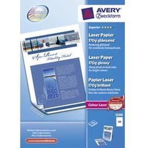 Avery-Zweckform Business Colour Laser Paper 1298 Laserprintpapier DIN A4 170 g/m² 150 vellen Wit