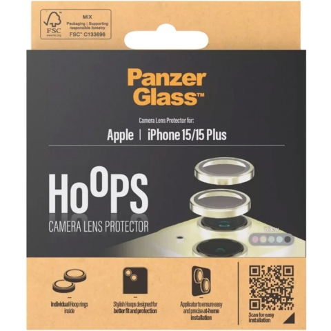 PanzerGlass Hoops 1193 Cameraprotector (glas) Apple iPhone 15, iPhone 15 Plus 1 stuk(s)