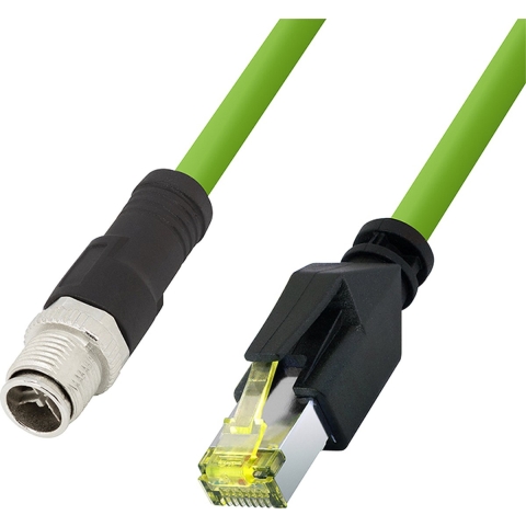 LogiLink CQM015S RJ45 Netwerkkabel, patchkabel CAT 6A 0.25 m Groen Vlambestendig, Halogeenvrij, Zuurbestendig, UV-bestendig, Oliebestendig 1 stuk(s)