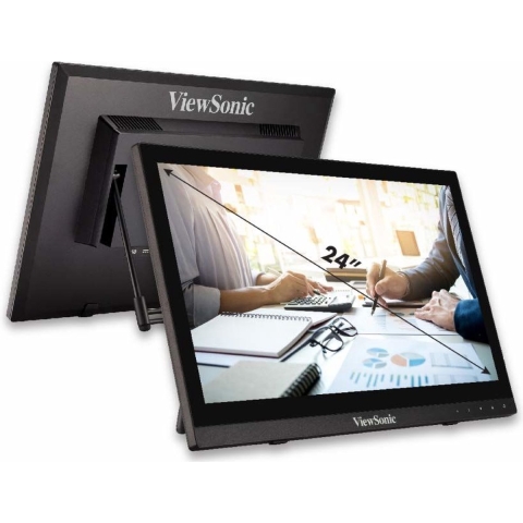 Viewsonic TD1630-3 Touchscreen monitor Energielabel B (A - G) 40.6 cm (16 inch) 1366 x 768 Pixel 16:9 12 ms HDMI, USB, VGA, Jackplug TN LCD