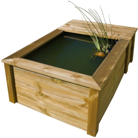 Quadro wood III set houten FSC frame met PVC folie en filterkast - Ubbink