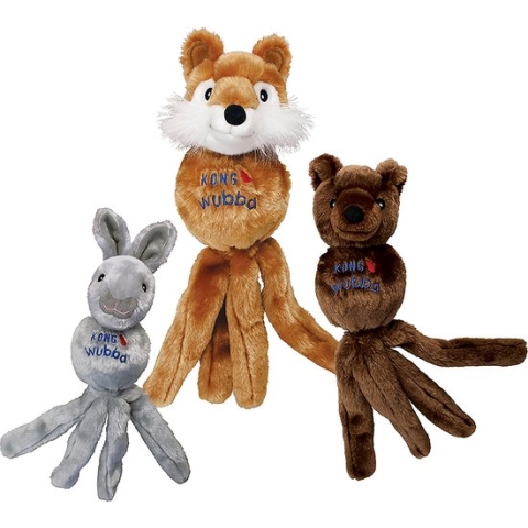 Kong Wubba Friend - Hondenspeelgoed - Assorti - 10,2 x 7,9 x 2,6 cm