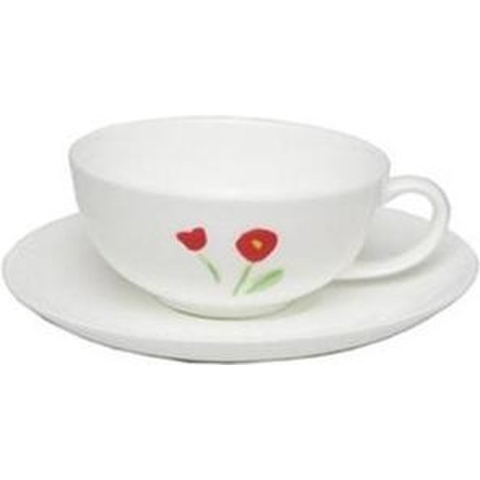 DIBBERN - Impression Red Flower Classic - Theekop 0,20l