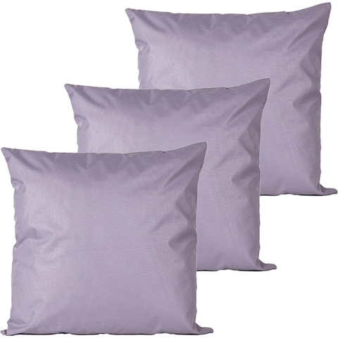 Buitenkussens - 3x - lila paars - 60 x 60 cm - binnen/buiten -