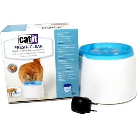 Catit Fresh And Clear - Drinkfontein Kat - Blauw /Wit - 2 L