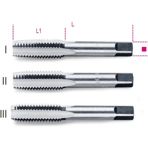 Beta Handtappen, grove spoed, metrische draad verchroomd staal 430 11 - 004300011