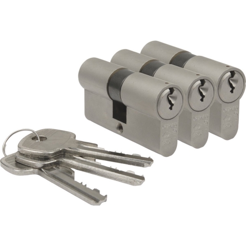 Nemef Dubbele europrofielcilinder 111/9 | 2 sleutels | per 3 | gelijksluitend | blister | 61 mm - 9011109296