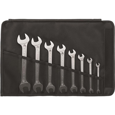 Stahlwille Set dubbele steeksleutels | 8-delig SW6-22 mm | chroom-legering-staal verchroomd | 1 stuk - 96400305 96400305