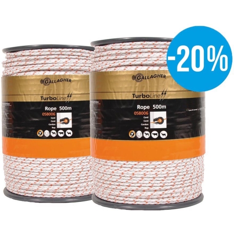 Gallagher Duopack TurboLine cord wit 2x500m - 069798 - 069798