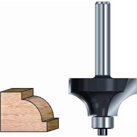 ENT Kwartrondfrees HM R12.7 met lager, Kolf 12mm - 7909900