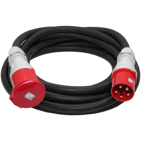 Walther Werke 39600516100 Stroom Verlengkabel 63 A Zwart 10.00 m