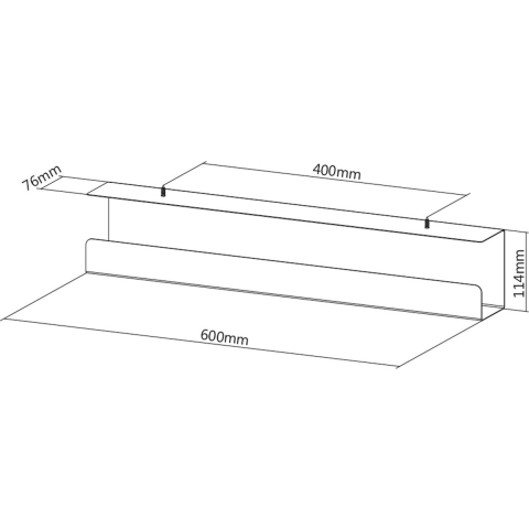 Value 17.99.1316 Kabelgoot Wit (l x b x h) 600 x 76 x 114 mm 1 stuk(s)