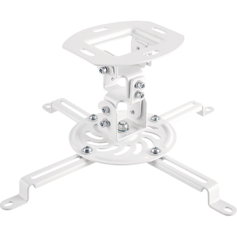 LogiLink BP0057 Beamer-plafondbeugel Plafondhouder, In hoogte verstelbaar, Kantelbaar en zwenkbaar Afstand vloer-plafond (max.): 150 mm Wit