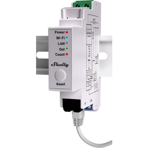 Shelly Shelly PRO EM - 50 Elektriciteitsmeter Bluetooth, WiFi