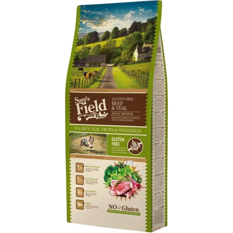 Sam's Field Adult Medium Rund&Kalf&Aardappel - Hondenvoer - 13 kg