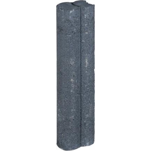 25 stuks! Duo palissaden zwart 6x8.3x40 cm - Gardenlux
