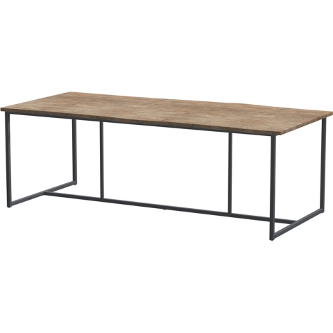 Quatro Tafelframe Antracite met Robusto Tafelblad Teak 220 x 95 cm - 4so