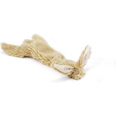 Beeztees Flatino Konijn - Hondenspeelgoed - Bruin - 30x13x2,5 cm