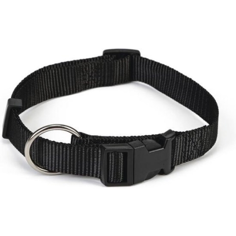 Beeztees - Halsband Hond - Nylon - Zwart - 35-55 cm x 20 mm
