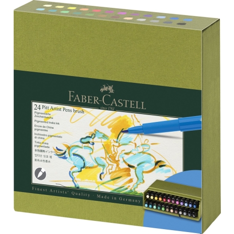 Faber Castell FC-167191 Tekenstift Pitt Artist Pen Brush 24 Stuks