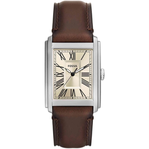 Fossil CARRAWAY FS6012 Heren Horloge 30 mm - Bruin