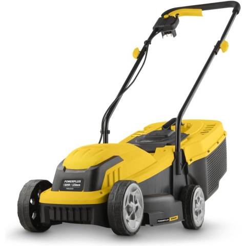 Powerplus Elektrische grasmaaier POWEG62205, 1300 W motor en 30 L opvangzak, grasmachine met instelbare maaihoogte, maaibreedte 320 mm, tuin tot 250 m², zonder oplaadbare accu