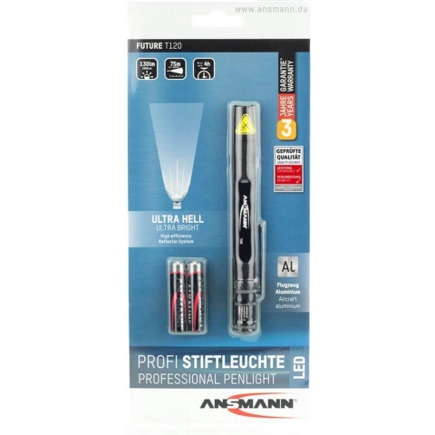 Ansmann 1600-0160 Future T120 Penlight werkt op batterijen LED 115 mm Zwart