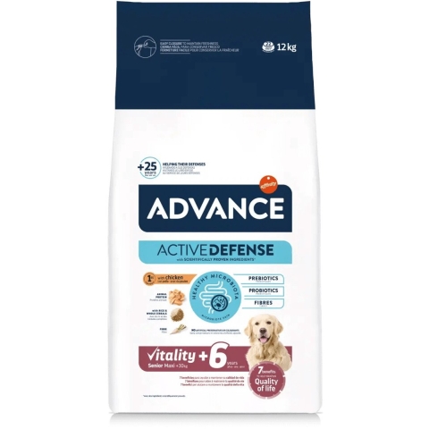 Advance Maxi Senior met kip en rijst hondenvoer 2 x 12 kg