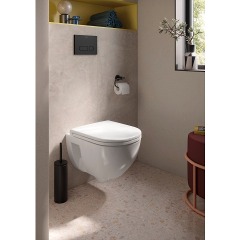 D-Code toiletzitting, verwijderbaar, met soft-close mechanisme, pinsluiting, 374x433mm, wit hi