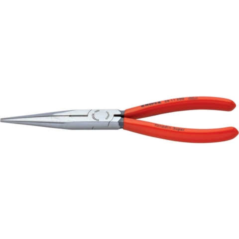 Knipex Platspitse Tang met Zijsnijder (Telefoontang) | 200 mm Lengte | Kunststof Bekleed | Zwart Geatramenteerd - 26 11 200 SB
