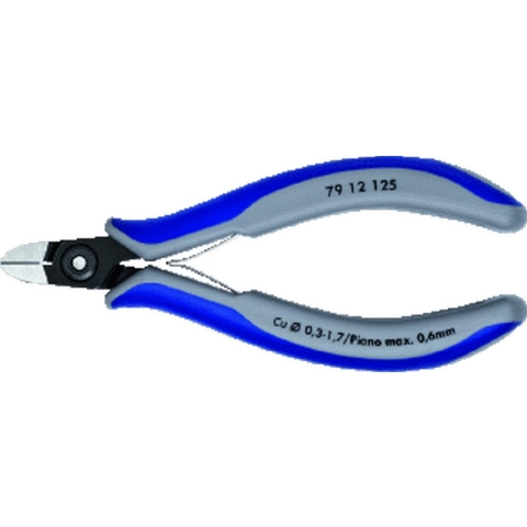 Knipex Precisie elektronica-zijsnijtang gebruineerd met meer-componentengrepen 125 mm - 7912125