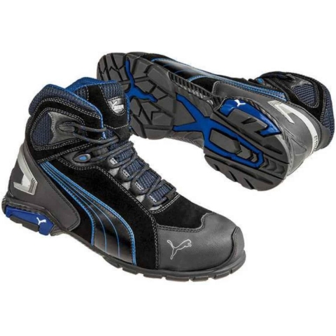 Puma Veiligheidslaars | maat 40 zwart/blauw | S3 SRC EN ISO 20345 | velours | 1 stuk - 63.225.0-40 63.225.0-40