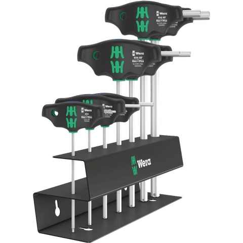 Wera 454/7 HF Set 2 | T-Greep set Binnenzeskant | Hex-Plus met vasthoudtfunktie | 7-delig - 05023453001