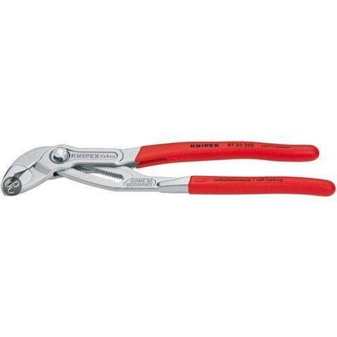 Knipex Cobra® Hightech-Waterpomptang | 300 mm Lengte | Anti-Slip | Kunststof Bekleed | Verchroomd - 87 03 300 SB