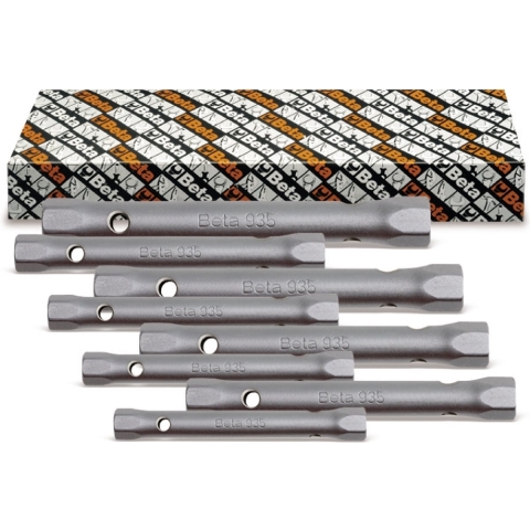 Beta 8-delige set pijpsleutels, zeskant en lichte uitvoering (art. 935) 935/S8 - 009350181
