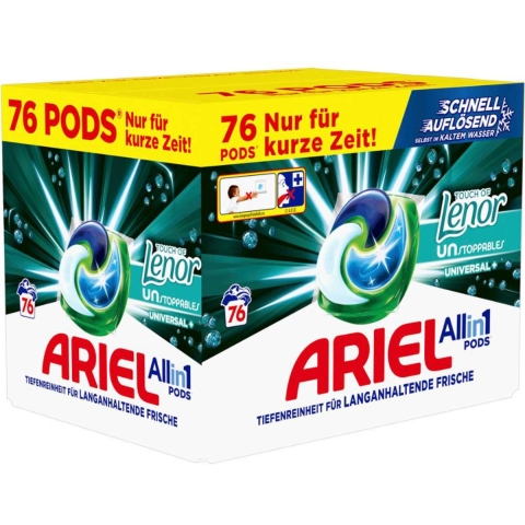 Ariel Ariel All-in-1 Pods Touch of Unstoppables - 76 Wasbeurten