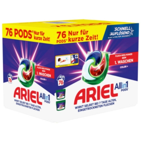 Ariel Ariel All-in-1 Pods Color 2x38 - 76 Wasbeurten