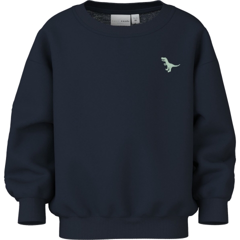 Name It Sweatshirt - NmmVallen - Navy Blazer/Green Dino - Name It - 3 jaar (98) - Sweatshirt