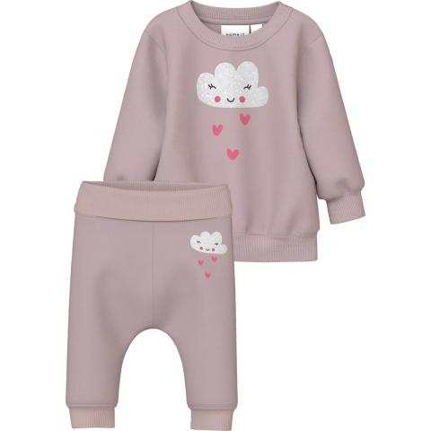 Name It Sweatshirt - NbfVrillie - Gepolijst Lilac/Cloud - Name It - 68 - Sweatshirt