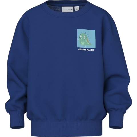 Name It Sweatshirt - NmmVasha - Sodalite Blue/Monster Mashup - Name It - 6 jaar (116) - Sweatshirt