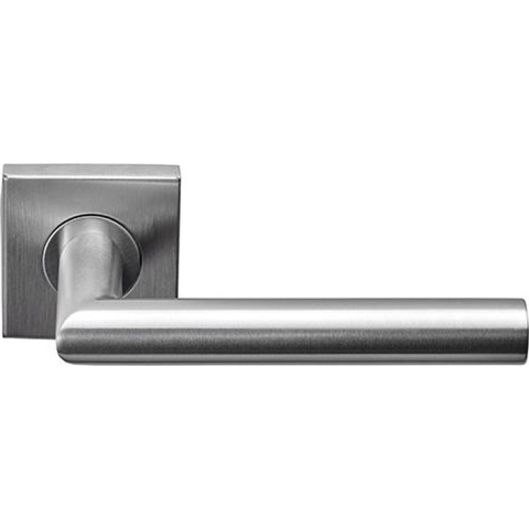 Formani | Deurkruk BASIC LBII-19BSQR53 op geveerd rozet | RVS mat