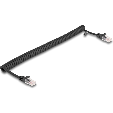 Delock 87992 RJ45 Netwerkkabel, patchkabel CAT 5e 1.00 m Zwart 1 stuk(s)