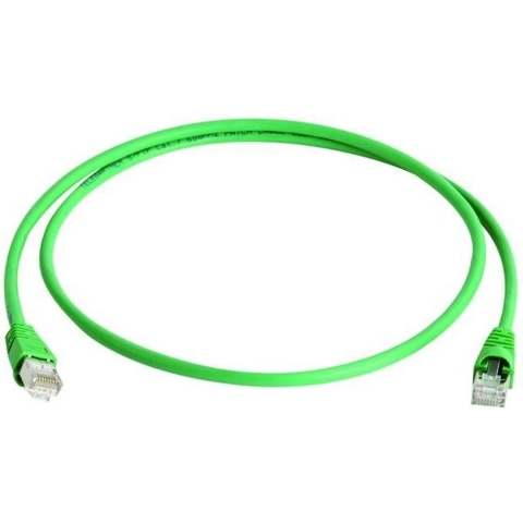 Telegärtner 100008644 RJ45 Netwerkkabel, patchkabel CAT 6A S/FTP 5.00 m Groen Vlambestendig, Snagless, Pair afscherming, Afgeschermd (dubbel), Halogeenvrij, UL