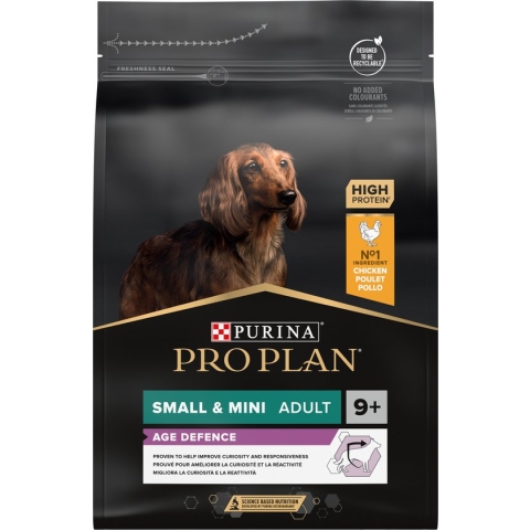 Pro Plan Small & Mini Adult 9+ (Senior) Age Defence - Honden Droogvoer - Kip - 3 kg