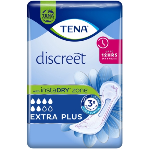 3x TENA Discreet Extra Plus 16 stuks