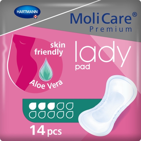 6x Molicare Premium Lady Pad 3 Druppels 504 ml Aborptie 14 stuks