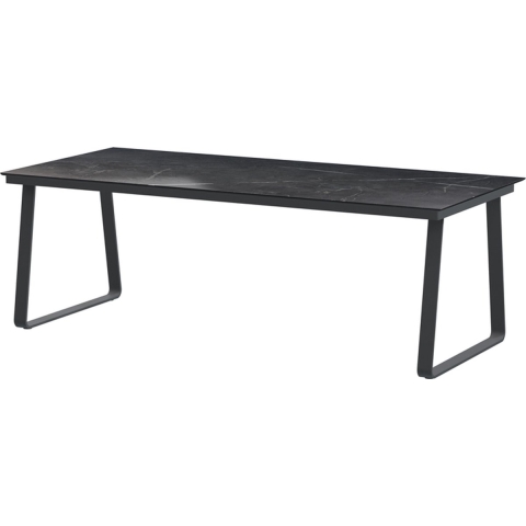 Konos Tafelframe Antracite met Ceramic Marble tafelblad 220 x 95 cm - 4so