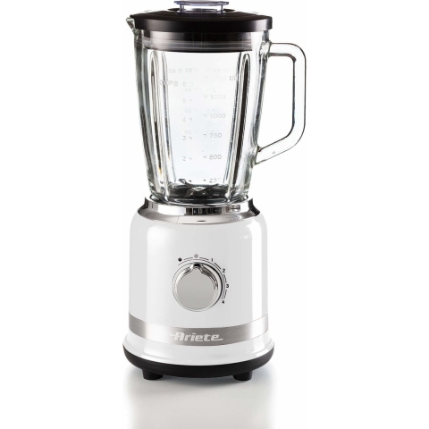 Ariete 0585/01 - Blender - 1.5 liter - 1000 W - glazen kan - RVS - pulse functie - ice crusher - wit