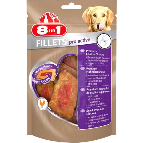 8in1 Fillets Pro Active - Kip - Hondensnacks - 80 g